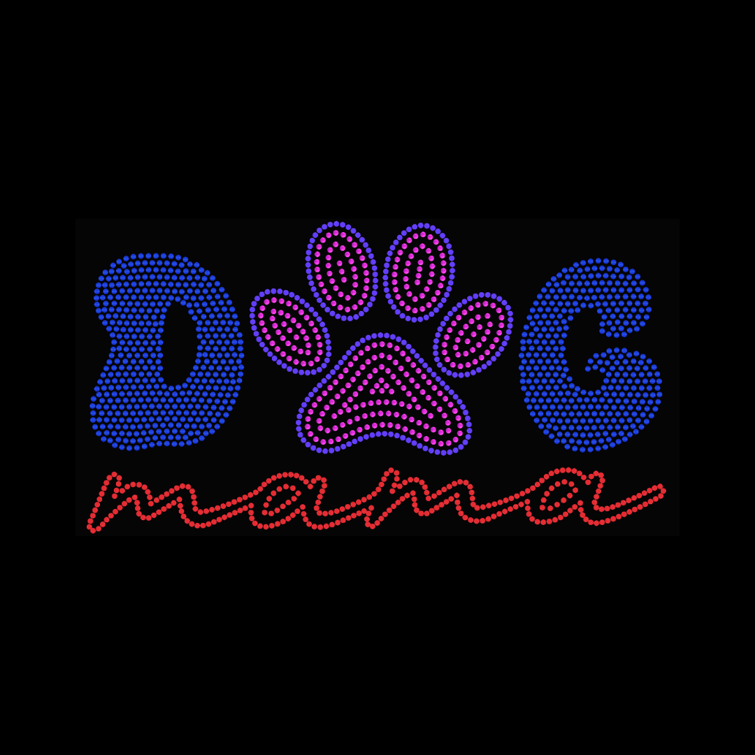 Dog mama spangle transfers