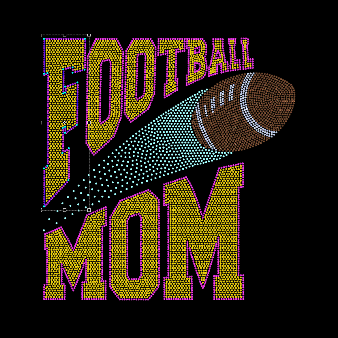 Football mom spangle transfer