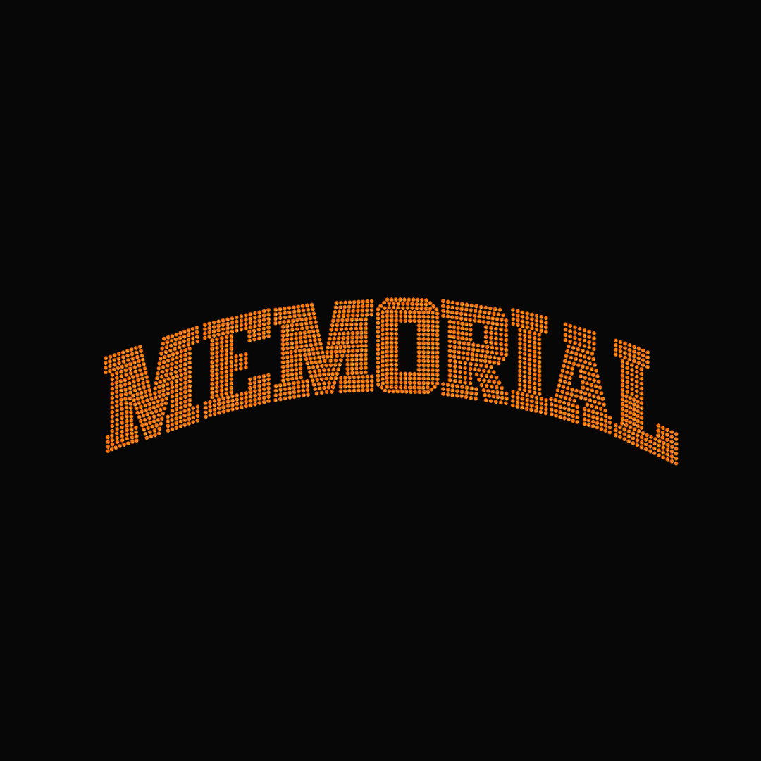 Orange Memorial spangle transfer