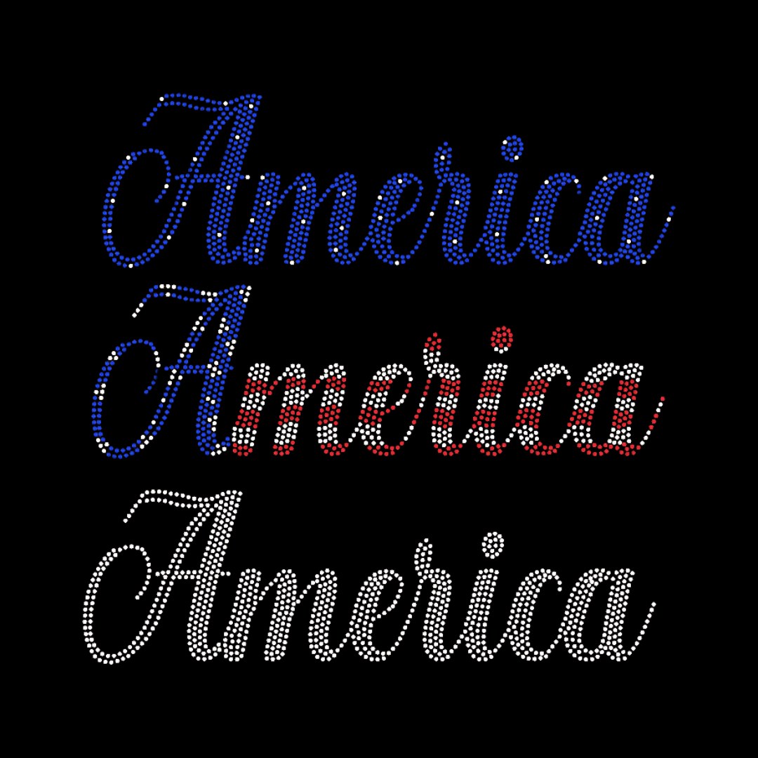 America custom spangle direct to garment