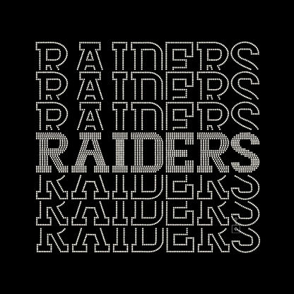 Raiders spangle dtf transfer