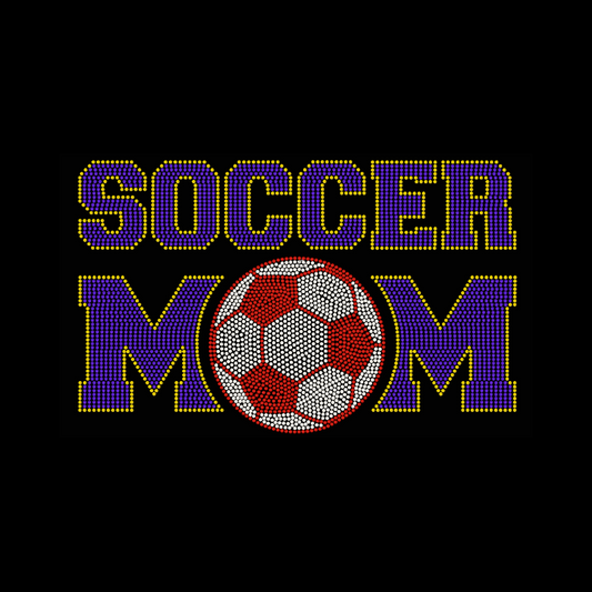 Spangle Transfer - Soccer Mom - Colorful (10" x 6")