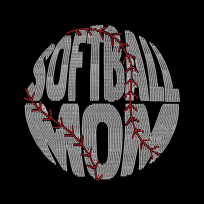 Spangle Transfer - Softball Mom (10" x 10")