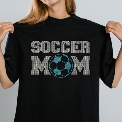 Spangle Transfer - Soccer Mom (10" x 6")