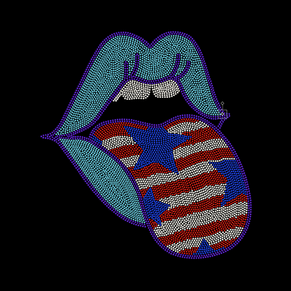 USA-Lips Spangle transfer